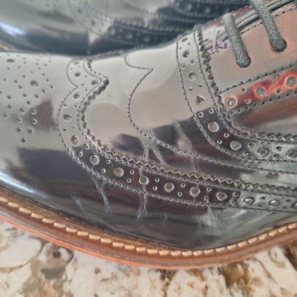 Ted Baker  Black Brown Patent Leather oxfords dress‎ shoes size 7.5 US/40.5 EU main image 8